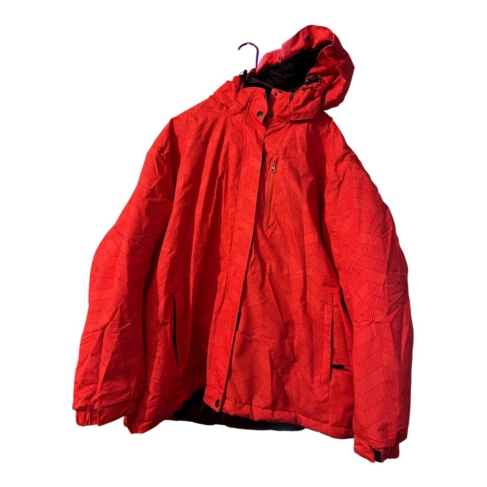 Iceberg Outerwear 4XL Women's Ski Snowboard Winter Jacket‎ Hooded Red Chevron